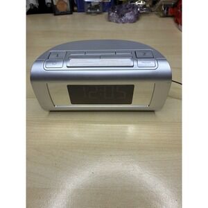 Brookstone 4521 TimeSmart Self Setting Digital Dual Alarm Clock - Tested
